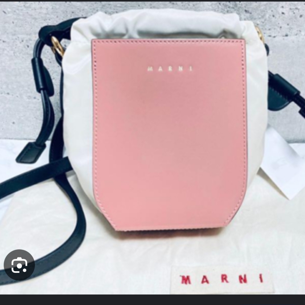 Marni Bicolor Pink and White Shoulder Bag
